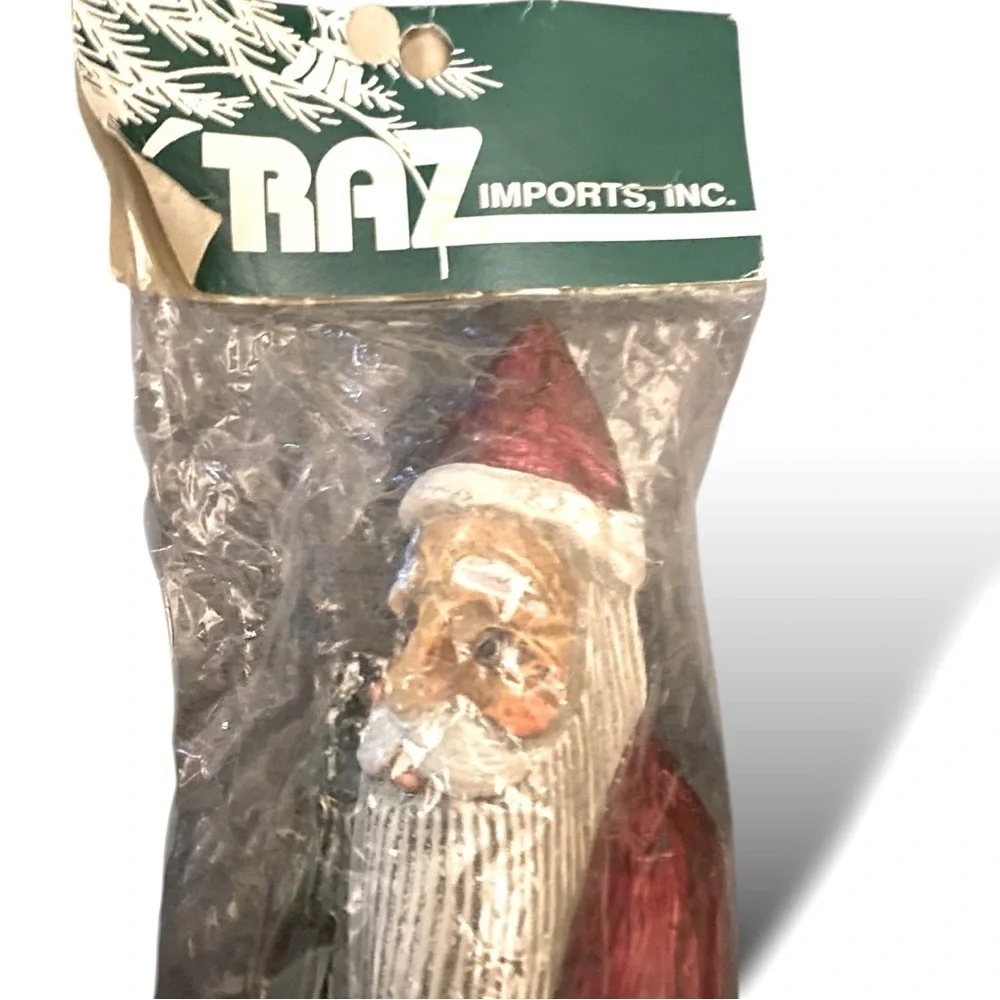 Raz Imports Tall Santa Primitive Style Tall Christmas Pencil Santa NOS Vintage